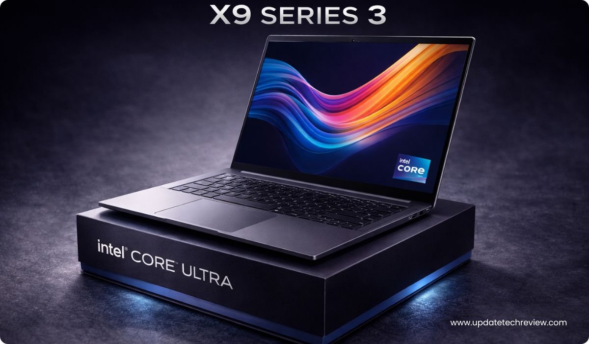 Intel Core Ultra X9 Series 3, Panther Lake processors, Core Ultra X9 388H specs, Intel Arc B390 GPU, Best AI laptop processors 2026, Core Ultra Series 3 performance, Intel Panther Lake review, Intel Core Ultra X9 388H Panther Lake Bright OLED laptop demo, Intel Core Ultra X9 Series 3 architecture and core config closeup, Panther Lake gaming performance test screenshots, Creator using Intel Core Ultra X9 388H laptop, ASUS Zenbook Duo Panther Lake Dual OLED screen view,