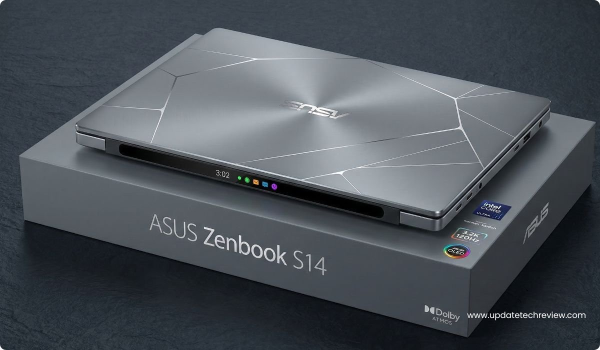 ASUS Zenbook S14 AMD Ryzen AI 400 Review, Zenbook S 14 AMD Ryzen AI 400, ASUS Zenbook S 14 रिव्यू, Zenbook S 14 Ryzen AI English, 3K OLED ultrabook, बेस्ट Ryzen AI 400 लैपटॉप 2026, Zenbook S 14 बैटरी, ASUS Zenbook S 14 कीमत, ASUS Zenbook S 14 Ryzen AI 400 ब्राइट 3K OLED स्क्रीन ओपन व्यू, Zenbook S 14 Ryzen AI सुपर स्लिम साइड प्रोफाइल Ceraluminum, ASUS Zenbook S 14 Ryzen AI कीबोर्ड क्लोजअप, Zenbook S 14 Ryzen AI वाइब्रेंट OLED डिस्प्ले HDR कलर्स, ASUS Zenbook S 14 Ryzen AI यूज करते हुए प्रोफेशनल,