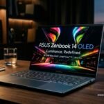 Zenbook 14 OLED UX3405, ASUS Zenbook 14 OLED Review, Zenbook 14 OLED (English), 3K OLED Laptop, Best Ultrabook 2024–2026, Zenbook UX3405 Battery Life, ASUS Zenbook 14 OLED Price, ASUS Zenbook 14 OLED UX3405: ​​Bright 3K OLED Screen (Open View), Zenbook 14 OLED UX3405: ​​Super Slim Side Profile, ASUS Zenbook 14 OLED UX3405: ​​Keyboard with NumberPad (Close-up), Zenbook 14 OLED UX3405: ​​Vibrant OLED Display with HDR Colors, ASUS Zenbook 14 OLED UX3405: ​​Student or Office Usage,