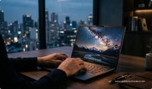 Zenbook 14 OLED UX3405, ASUS Zenbook 14 OLED Review, Zenbook 14 OLED (English), 3K OLED Laptop, Best Ultrabook 2024–2026, Zenbook UX3405 Battery Life, ASUS Zenbook 14 OLED Price, ASUS Zenbook 14 OLED UX3405: ​​Bright 3K OLED Screen (Open View), Zenbook 14 OLED UX3405: ​​Super Slim Side Profile, ASUS Zenbook 14 OLED UX3405: ​​Keyboard with NumberPad (Close-up), Zenbook 14 OLED UX3405: ​​Vibrant OLED Display with HDR Colors, ASUS Zenbook 14 OLED UX3405: ​​Student or Office Usage,