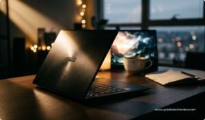 Zenbook 14 OLED UX3405, ASUS Zenbook 14 OLED Review, Zenbook 14 OLED (English), 3K OLED Laptop, Best Ultrabook 2024–2026, Zenbook UX3405 Battery Life, ASUS Zenbook 14 OLED Price, ASUS Zenbook 14 OLED UX3405: ​​Bright 3K OLED Screen (Open View), Zenbook 14 OLED UX3405: ​​Super Slim Side Profile, ASUS Zenbook 14 OLED UX3405: ​​Keyboard with NumberPad (Close-up), Zenbook 14 OLED UX3405: ​​Vibrant OLED Display with HDR Colors, ASUS Zenbook 14 OLED UX3405: ​​Student or Office Usage,