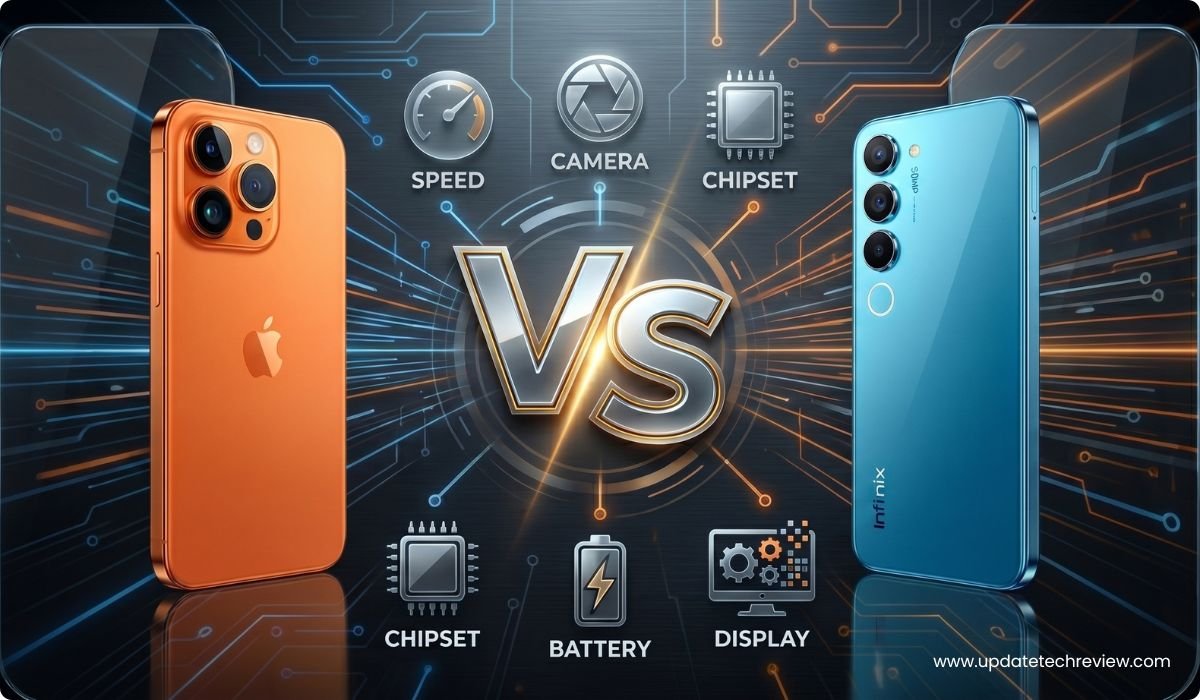 Infinix Hot 70 Pro vs iPhone 17 Pro,