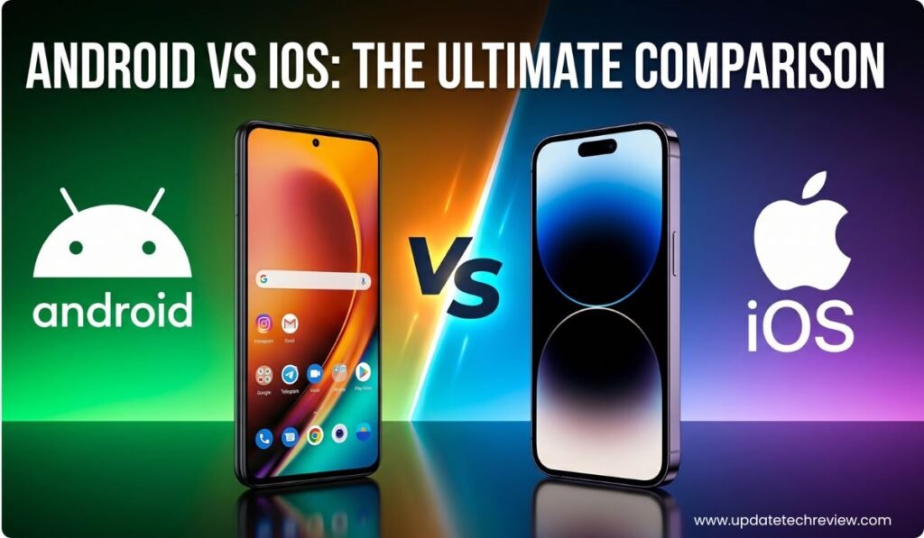 android vs ios, android vs ios which is better, android vs iphone 2026, android या ios कौन बेहतर, iphone vs android comparison, best smartphone 2026 android or ios, android vs ios pros cons, ios 26 vs android 17, which phone is better android or iphone, android vs ios security, android vs ios camera comparison,