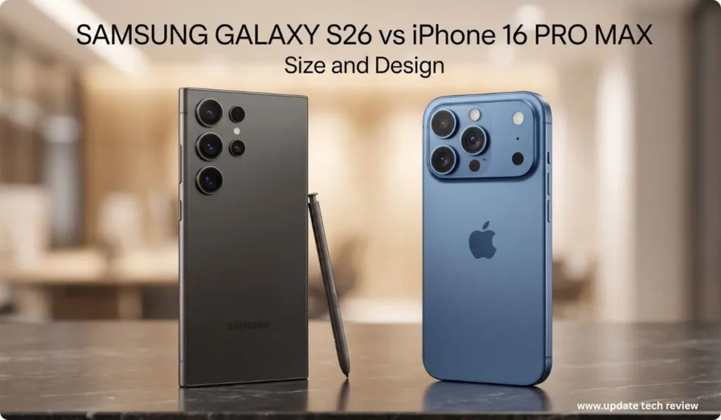 Samsung Galaxy S26 vs iPhone 16 Pro Max, Galaxy S26 specs, iPhone 16 Pro Max camera, Samsung S26 price India, Galaxy S26 vs iPhone comparison, S26 battery life, iPhone 16 Pro Max review, Samsung S26 release date, Galaxy S26 pros cons, best flagship phone 2026.