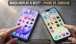 iPhone vs Samsung Display, iPhone vs Samsung screen, Super Retina vs AMOLED, iPhone display quality, Samsung display brightness, iPhone vs Samsung color accuracy, best smartphone display, iPhone OLED vs Samsung OLED, Samsung Dynamic AMOLED, iPhone ProMotion display.